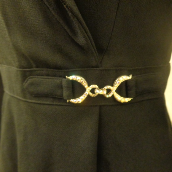 Kenar Petite Long Sleeve Black Dress - Picture 7 of 8